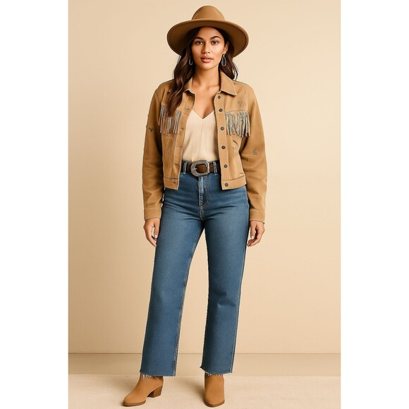 pretty little things Denim - PrettyLittleThing Women’s Cropped Raw Edge Jeans SIze 12 Casual Western‎ NWT
